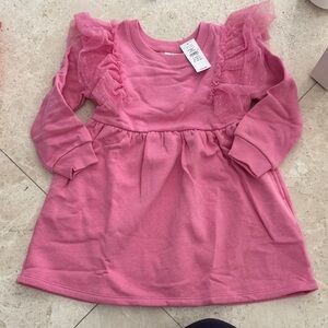 Baby Gap Pink Ruffled Long Sleeve Dress
